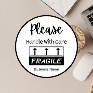 100 Personalized Please Handle With Care Stickers